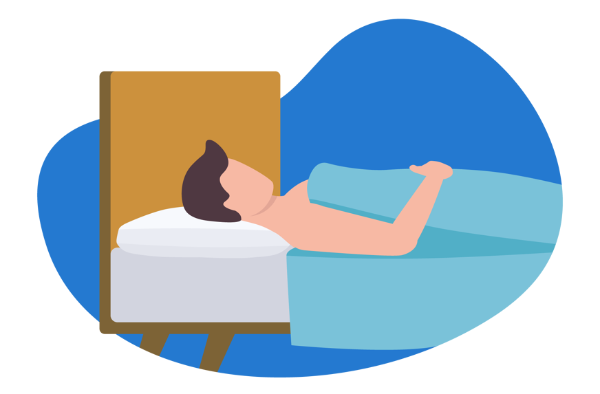 Man sleeping on his back